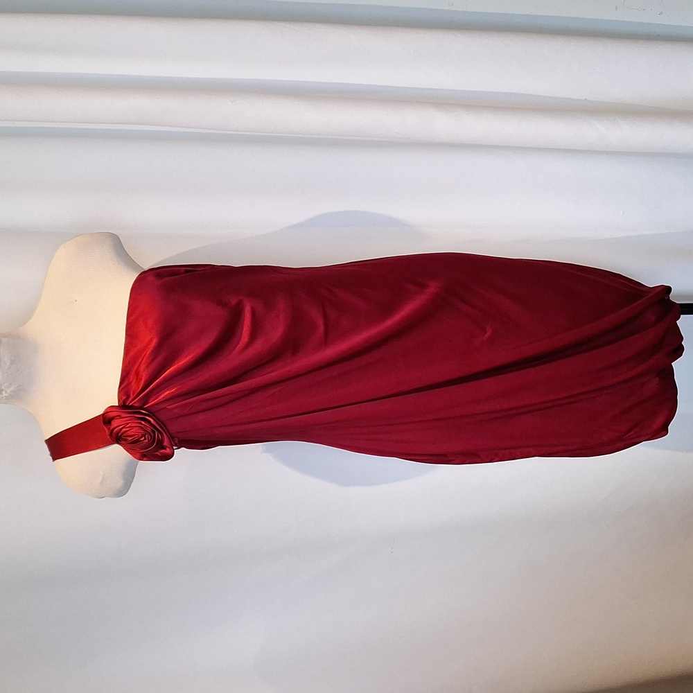 Vintage Maria Bianca Nero silk one shoulder cocktail dress READ